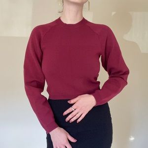 Burgundy crew neck size S Aritzia (Talula)